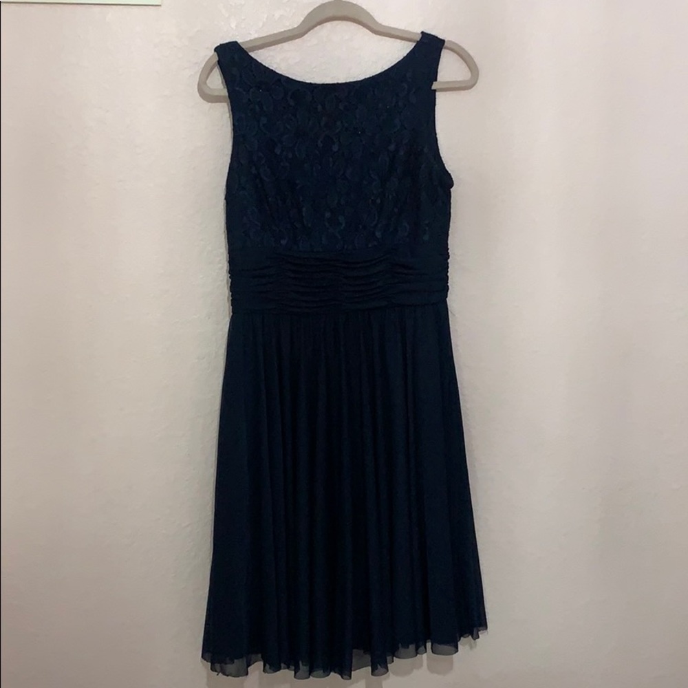 Navy Blue Fit & Flare Dress